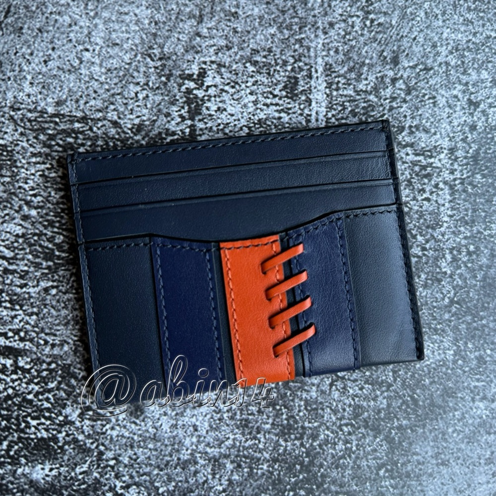 NWT Coach Leather Baseball Stitch Card Case
